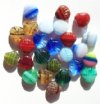 25 8mm Marble Mix Flat Shell Beads